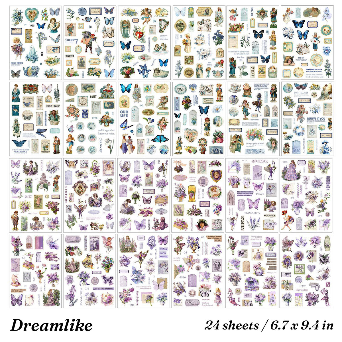 Years of Romance Sticker Book – 24 Washi Sheets, 4 Styles