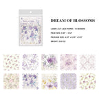 Dream of Blossoms laser-cut lace memo pad design with delicate flower details