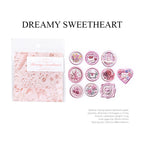 Dreamy Sweetheart vintage floral wax seal sticker - romantic pink design