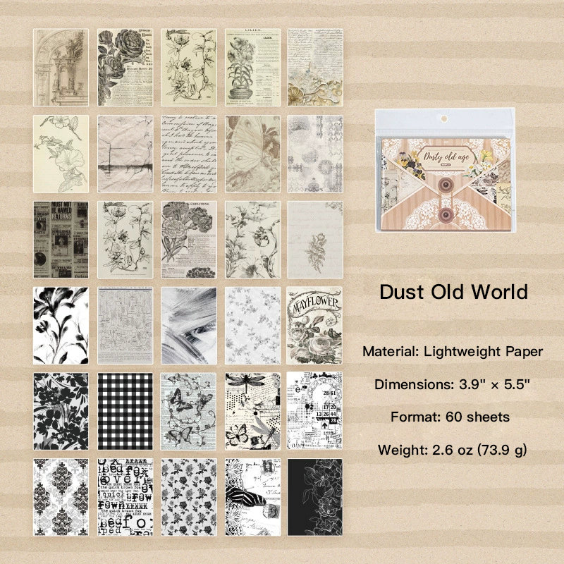 Dust Old World design - vintage distressed background paper
