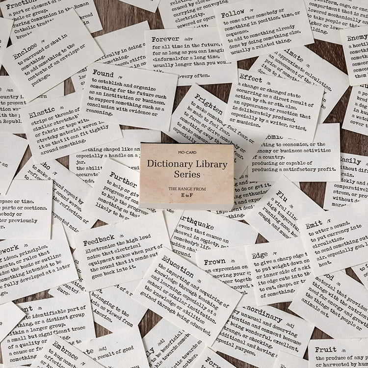 E-F volume - vintage dictionary mini journal library series