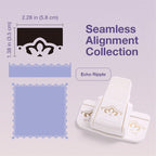 White border punch with echo ripple pattern cut sample and seamless alignment guide