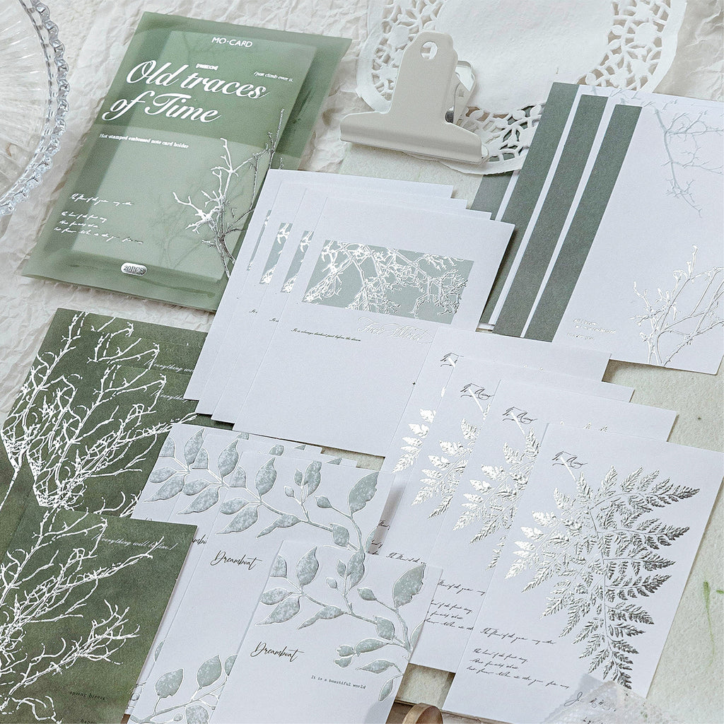 Silver foil ephemera collection showing all 6 elegant design options