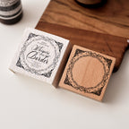elegant marks wooden stamp fine line frame border vintage journal stamp