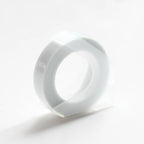 Clear white embossing tape refill roll for manual label makers