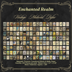 Enchanted realm mystic nature vintage stickers for junk journal