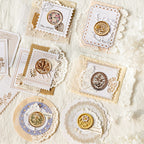 Floral wax seal stickers application examples - wedding and journal decoration