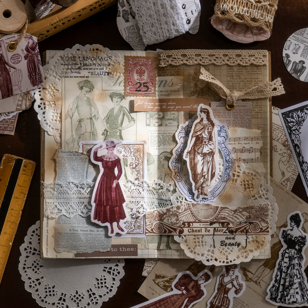 "European Vintage Ladies Paper Collection - Mixed Media Craft Pack"