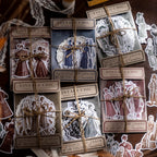 European vintage baroque ladies paper pack with ornate designs for junk journal crafting