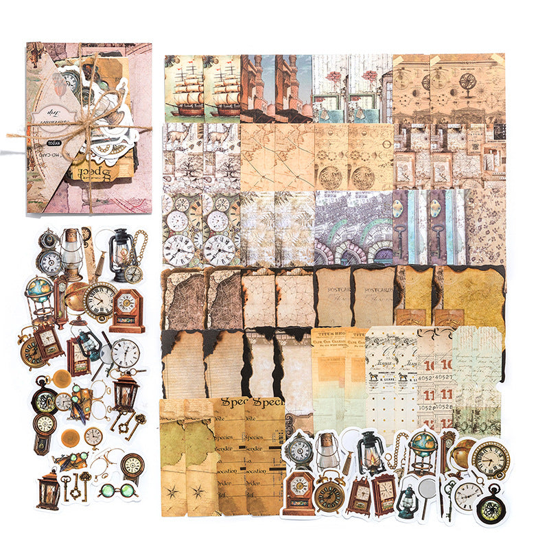 Expedition wing — full layout of travel gear and map stickers