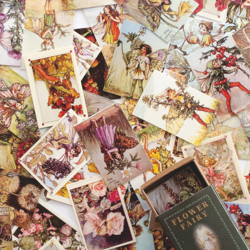 FARCENT vintage mini cards featuring artistic floral and decorative designs
