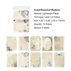 Faded botanical shadows vintage scrapbooking lace frames