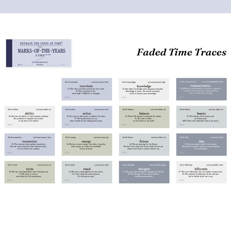 "The Antiquarian's Stash" Vintage Dictionary Definition Labels - 30pcs