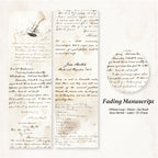 Fading Manuscript washi tape with old love letters Jane Austen handwriting and vintage sailboat illustrations