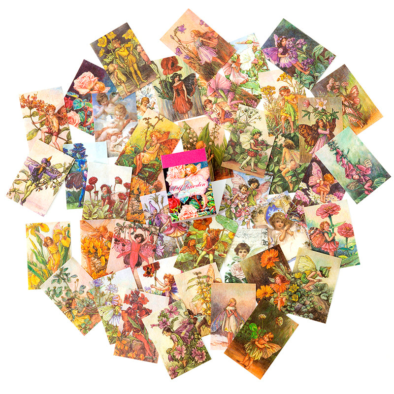 Fairy Garden theme — 100-piece grid of fairy garden papers