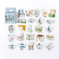 Rustic teatime and vintage teacup cottagecore stickers for recipe journal