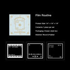 "Film Routine vintage wood stamp - decorative design for scrapbooking"