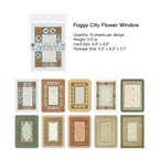 Foggy City Flower Window design - vintage lace window pattern