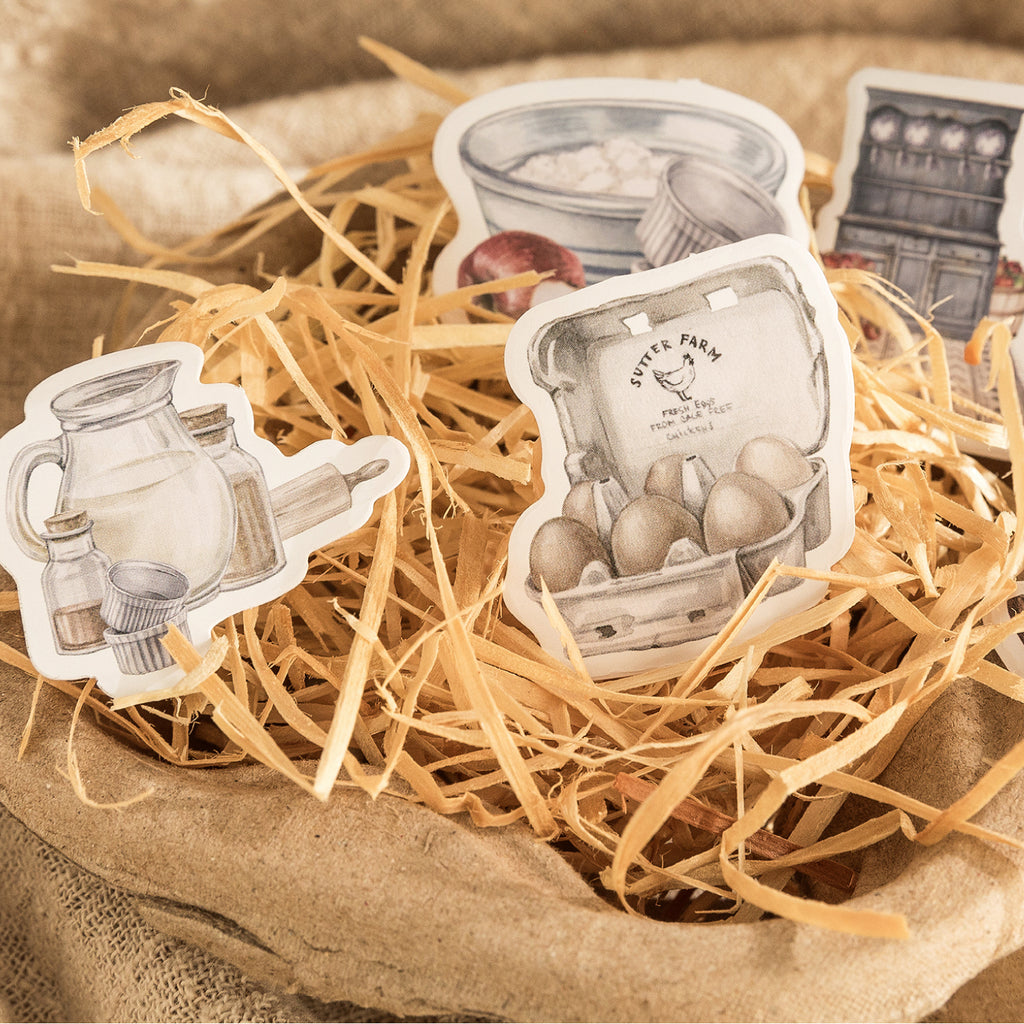 Cute food and cooking themed decorative stickers for planner decoration