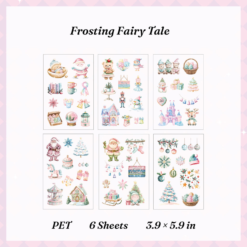 Frosting Fairy Tale PET sticker pack with 6 die-cut sheets