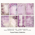 Fuyue Poetry Collection botanical paper - elegant vintage floral background