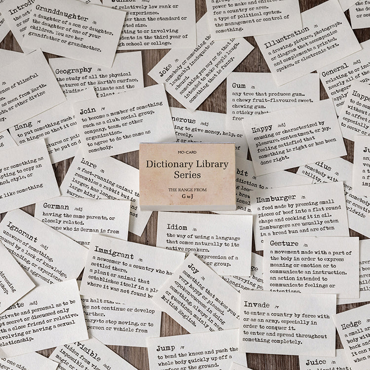 G-J volume - vintage dictionary mini journal library series