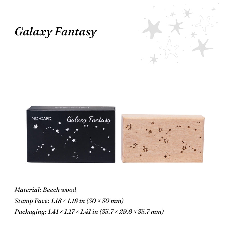 Vintage Star Constellation Beech Wood Stamps — 6 Celestial Designs