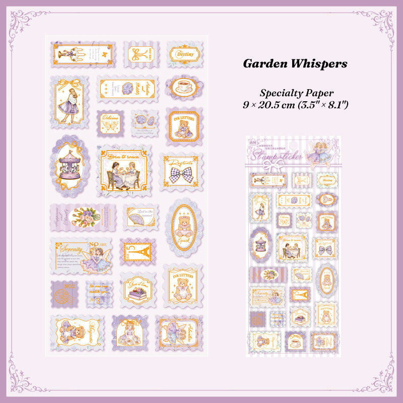 Stamp Story Gold Foil Stickers - Vintage Postage