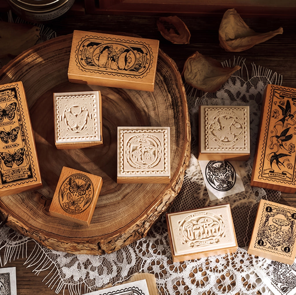 Vintage Text Rubber Stamp Set — Wild Palace Notes