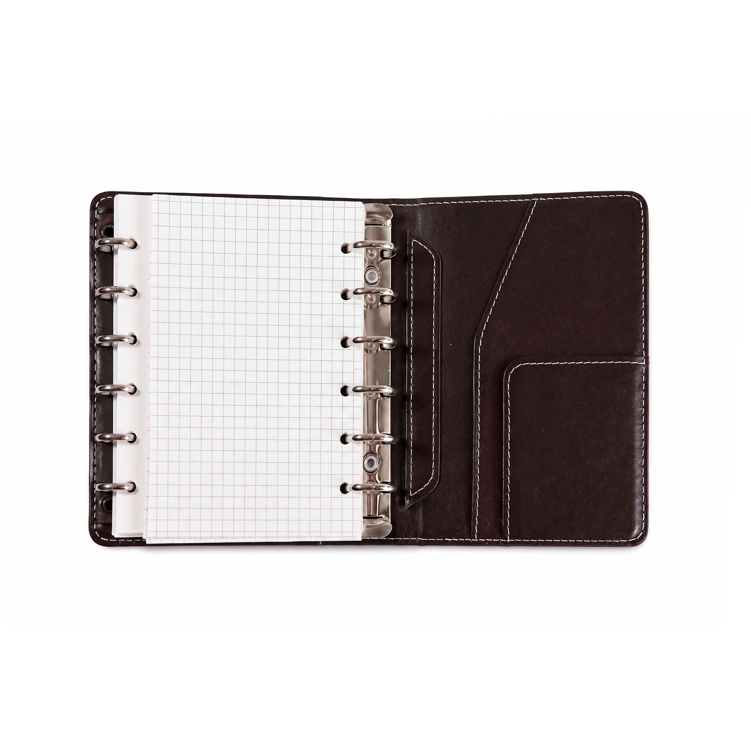Vintage A7 6-Ring Binder | Dark Chocolate Pocket Journal