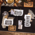 Vintage Text Rubber Stamp Set — Wild Palace Notes
