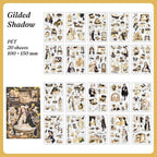 Thorn Chapel sticker book style 2 — Gilded Shadow, 20 gothic PET sheets