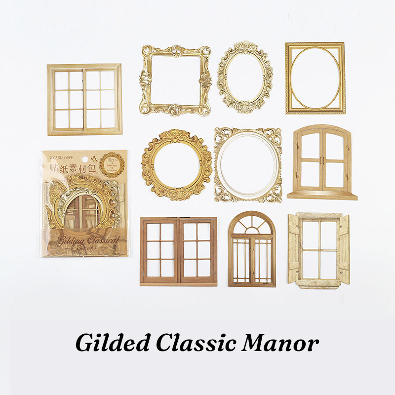 Gilded classic manor gold antique frame scrapbook ephemera