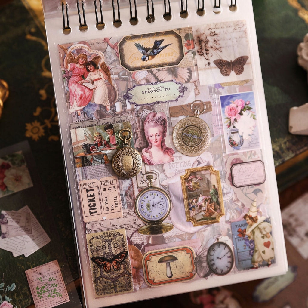 victorian fairy sticker sheets floral and angel die cut stickers junk journal supplies