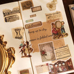 washi sticker sheet vintage postage frames and ornate borders for journal spreads
