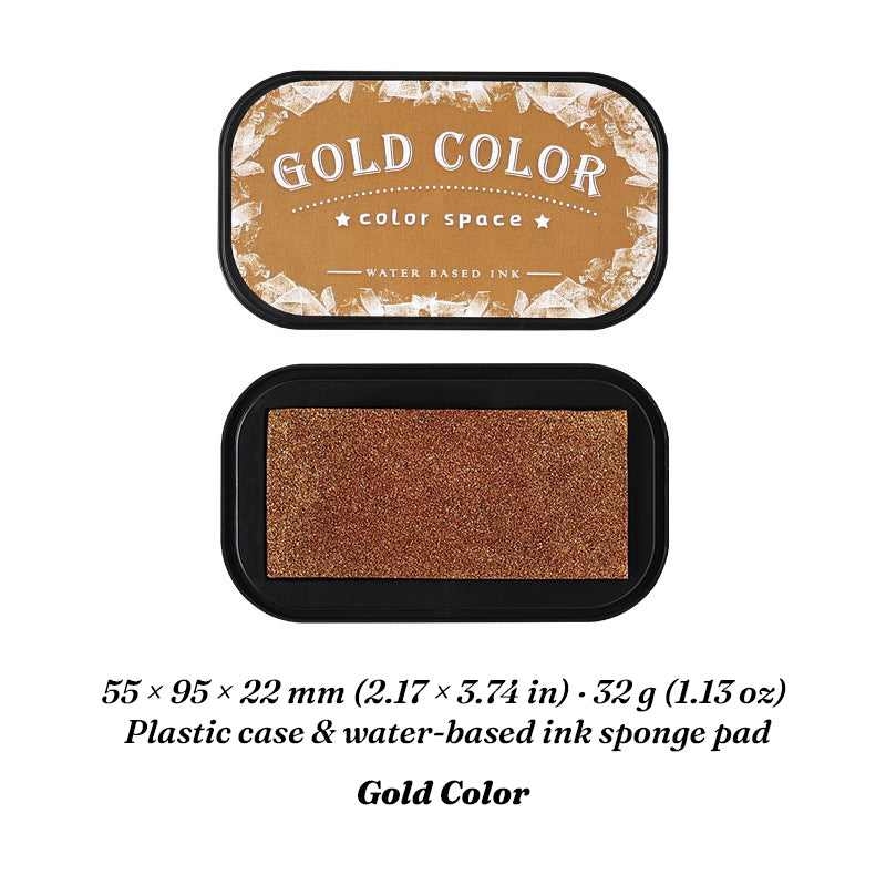 Gold Color water-based ink pad with open sponge surface