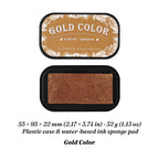 Gold Color water-based ink pad with open sponge surface