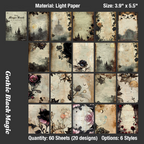 Gothic black magic dark academia background paper