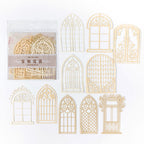 Gothic cathedral windows vintage lace die-cut paper for scrapbooking