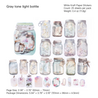 Gray Tone Light Bottle design - vintage neutral label sticker