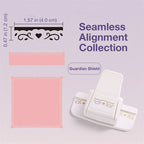 White border punch with heart scroll pattern cut sample and seamless alignment guide