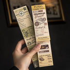Vintage Coffee Notepads Long Strip Handheld Display