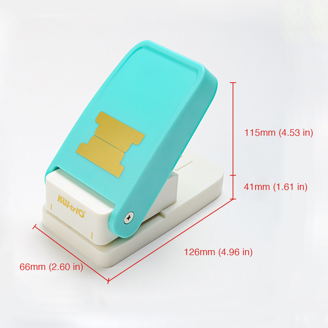 Index tab punch dimensions chart 126 x 66 x 115mm compact craft tool size reference planner desk