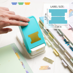 Index tab punch label size chart 1.54 x 1.21 inch custom divider dimensions hand pressing craft