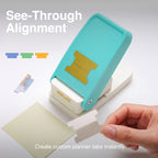Index tab punch see-through base hand pressing custom tab cutout paper alignment window craft tool