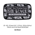 Ink Black Star Printing oil-based ink pad in floral case