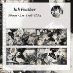 Ink Feather design — full pattern loop of ink butterflies and florals