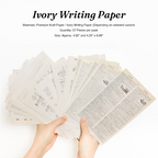 Ivory writing paper antique book pages for scrapbooking and collage art