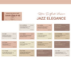 Jazz Elegance vintage ephemera labels showcasing art deco inspired English typography