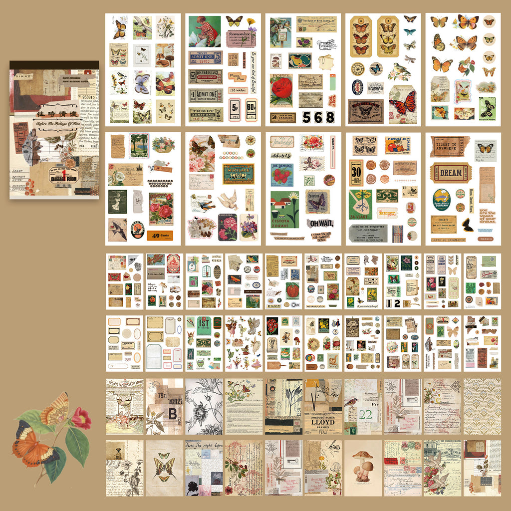 Close-up texture details of vintage journal paper showing quality and artistic patterns for crafting
